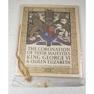 1937 King George VI & Queen Elizabeth Coronation Souvenir Program